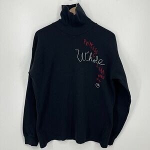 WHOLE Princess Gollum Thermal Turtleneck Sweater Adult Size M Black